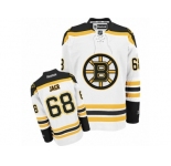 Men's Reebok Boston Bruins #68 Jaromir Jagr Authentic White Away NHL Jersey