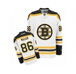 Men's Reebok Boston Bruins #86 Kevan Miller Authentic White Away NHL Jersey