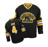 Reebok Boston Bruins #4 Bobby Orr Premier Black Third NHL Jersey
