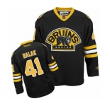 Reebok Boston Bruins #41 Jaroslav Halak Authentic Black Third NHL Jersey