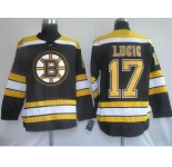 nhl boston bruins #17 lugig black