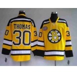 nhl jerseys boston bruins #30 yellow thomas[winter classic]