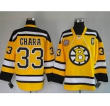 nhl jerseys boston bruins #33 chara yellow[winter classic]