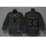 nhl jerseys boston bruins #33 zdeno chara grey[charcoal cross check]
