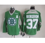 nhl jerseys boston bruins #37 bergeron green[2015 new][patch A]