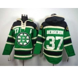 nhl jerseys boston bruins #37 bergeron green[pullover hooded sweatshirt] [patch A]