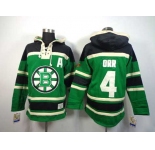 nhl jerseys boston bruins #4 orr green[pullover hooded sweatshirt patch A]