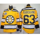 nhl jerseys boston bruins #63 marchand yellow[winter classic]