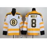 nhl jerseys boston bruins #8 neely white-yellow [patch A]