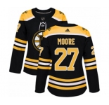 Women Adidas Boston Bruins #27 John Moore Premier Black Home NHL Jersey