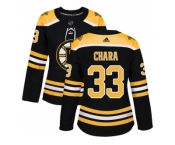 Women Adidas Boston Bruins #33 Zdeno Chara Black Home Authentic Stitched NHL Jersey