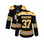 Women Adidas Boston Bruins #37 Patrice Bergeron Black Home Authentic Stitched NHL Jersey