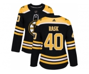 Women Adidas Boston Bruins #40 Tuukka Rask Black Home Authentic Stitched NHL Jersey