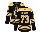 Women Adidas Boston Bruins #73 Charlie McAvoy Black Home Authentic Stitched NHL Jersey