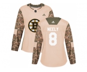 Women Adidas Boston Bruins #8 Cam Neely Camo Authentic 2017 Veterans Day Stitched NHL Jersey