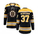 Women Boston Bruins #37 Patrice Bergeron Authentic Black Home Fanatics Branded Breakaway NHL Jersey