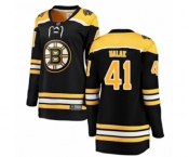 Women Boston Bruins #41 Jaroslav Halak Authentic Black Home Fanatics Branded Breakaway NHL Jersey