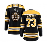 Women Boston Bruins #73 Charlie McAvoy Authentic Black Home Fanatics Branded Breakaway NHL Jersey