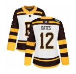 Women's Adidas Boston Bruins #12 Adam Oates Authentic White 2019 Winter Classic NHL Jersey