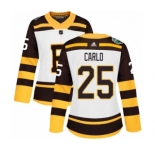 Women's Adidas Boston Bruins #25 Brandon Carlo Authentic White 2019 Winter Classic NHL Jersey
