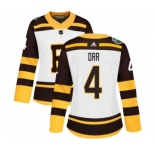 Women's Adidas Boston Bruins #4 Bobby Orr Authentic White 2019 Winter Classic NHL Jersey