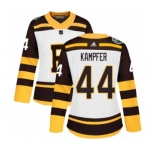 Women's Adidas Boston Bruins #44 Steven Kampfer Authentic White 2019 Winter Classic NHL Jersey