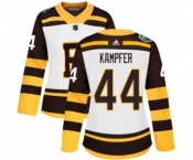 Women's Adidas Boston Bruins #44 Steven Kampfer Authentic White 2019 Winter Classic NHL Jersey