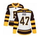 Women's Adidas Boston Bruins #47 Torey Krug Authentic White 2019 Winter Classic NHL Jersey