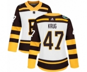 Women's Adidas Boston Bruins #47 Torey Krug Authentic White 2019 Winter Classic NHL Jersey