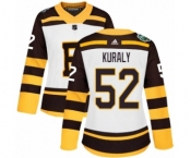 Women's Adidas Boston Bruins #52 Sean Kuraly Authentic White 2019 Winter Classic NHL Jersey