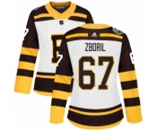 Women's Adidas Boston Bruins #67 Jakub Zboril Authentic White 2019 Winter Classic NHL Jersey