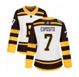 Women's Adidas Boston Bruins #7 Phil Esposito Authentic White 2019 Winter Classic NHL Jersey