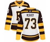 Women's Adidas Boston Bruins #73 Charlie McAvoy Authentic White 2019 Winter Classic NHL Jersey