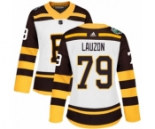 Women's Adidas Boston Bruins #79 Jeremy Lauzon Authentic White 2019 Winter Classic NHL Jersey