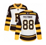 Women's Adidas Boston Bruins #88 David Pastrnak Authentic White 2019 Winter Classic NHL Jersey