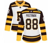 Women's Adidas Boston Bruins #88 David Pastrnak Authentic White 2019 Winter Classic NHL Jersey