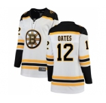 Women's Boston Bruins #12 Adam Oates Authentic White Away Fanatics Branded Breakaway Hockey Jersey