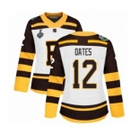 Women's Boston Bruins #12 Adam Oates Authentic White Winter Classic 2019 Stanley Cup Final Bound Hockey Jersey