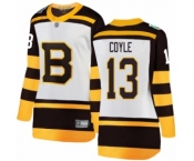 Women's Boston Bruins #13 Charlie Coyle White 2019 Winter Classic Fanatics Branded Breakaway Hockey Jersey