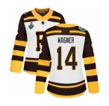 Women's Boston Bruins #14 Chris Wagner Authentic White Winter Classic 2019 Stanley Cup Final Bound Hockey Jersey