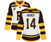 Women's Boston Bruins #14 Chris Wagner Authentic White Winter Classic 2019 Stanley Cup Final Bound Hockey Jersey