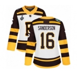 Women's Boston Bruins #16 Derek Sanderson Authentic White Winter Classic 2019 Stanley Cup Final Bound Hockey Jersey