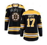 Women's Boston Bruins #17 Milan Lucic Authentic Black Home Fanatics Branded Breakaway 2019 Stanley Cup Final Bound Hockey Jersey