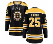 Women's Boston Bruins #25 Brandon Carlo Authentic Black Home Fanatics Branded Breakaway 2019 Stanley Cup Final Bound Hockey Jersey