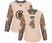 Women's Boston Bruins #4 Bobby Orr Authentic Camo Veterans Day Practice Hockey Jersey