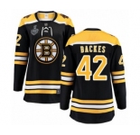 Women's Boston Bruins #42 David Backes Authentic Black Home Fanatics Branded Breakaway 2019 Stanley Cup Final Bound Hockey Jersey