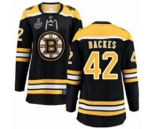 Women's Boston Bruins #42 David Backes Authentic Black Home Fanatics Branded Breakaway 2019 Stanley Cup Final Bound Hockey Jersey