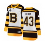 Women's Boston Bruins #43 Danton Heinen White Winter Classic Fanatics Branded Breakaway 2019 Stanley Cup Final Bound Hockey Jersey