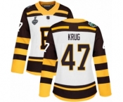 Women's Boston Bruins #47 Torey Krug Authentic White Winter Classic 2019 Stanley Cup Final Bound Hockey Jersey