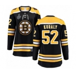 Women's Boston Bruins #52 Sean Kuraly Authentic Black Home Fanatics Branded Breakaway 2019 Stanley Cup Final Bound Hockey Jersey